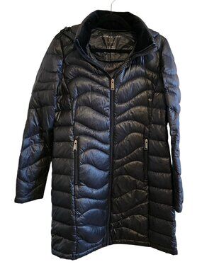 Andrew Marc Lightweight Packable Down Puffer Coat Black winter warm hiking